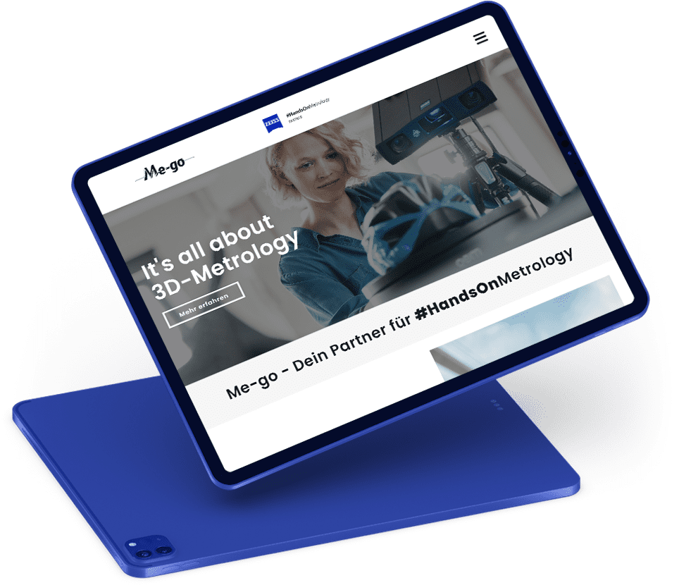 3D-Scanning-Systems Webseite der Me-go GmbH - Handsonmetrology