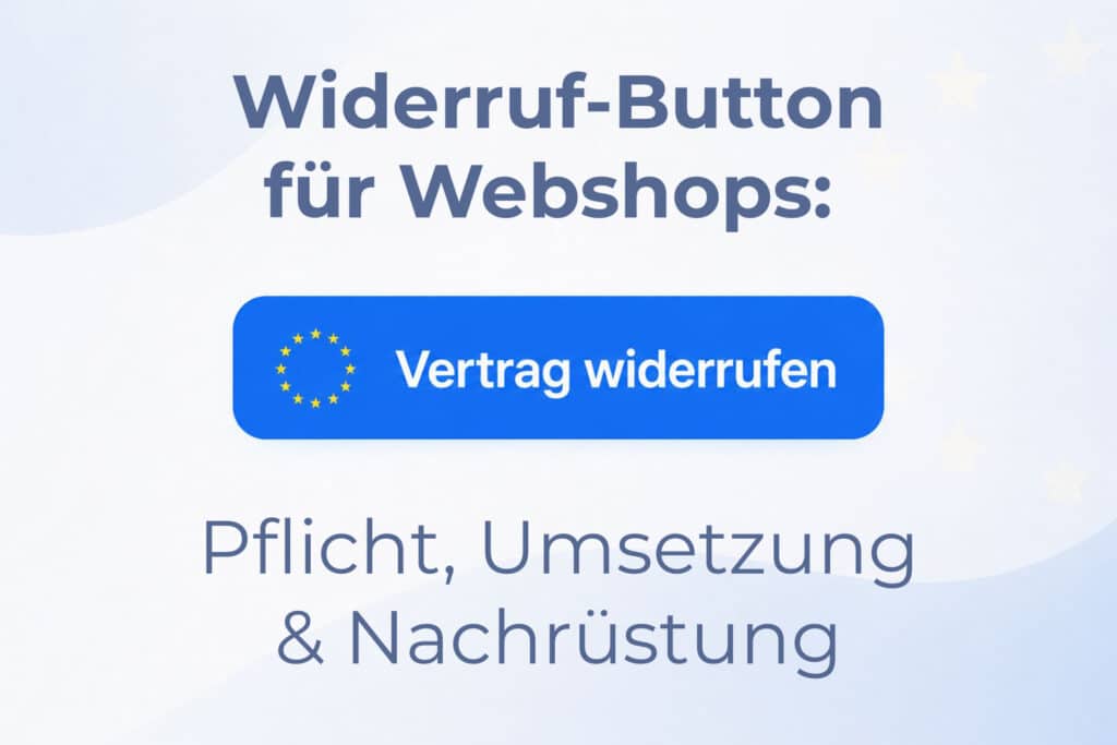 Widerruf-Button für Webshops: Pflicht, Umsetzung & Nachrüstung