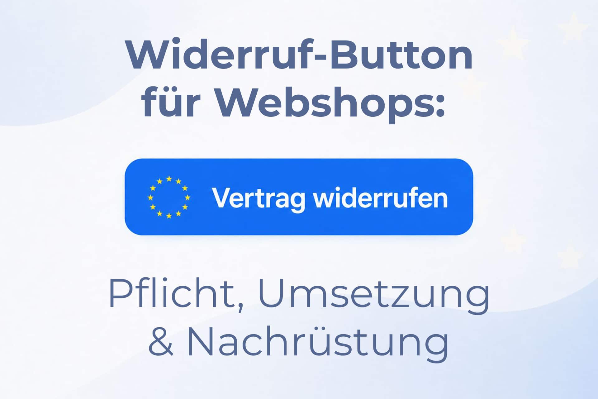 Widerruf-Button für Webshops: Pflicht, Umsetzung & Nachrüstung